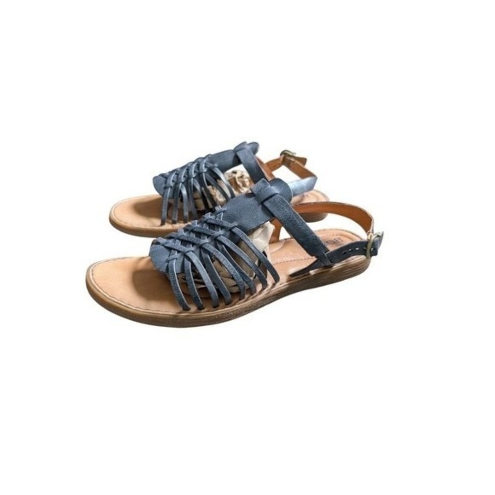 Born Gladiator Boho Woven Strappy Dark Gray Hand-Crafted Leather Sandals